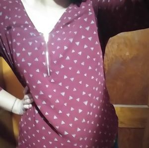 Red cute flowy shirt